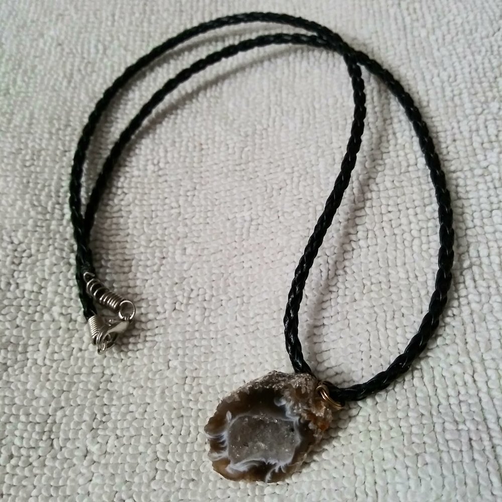 **SALE, SALE**  Natural Light Gray Agate Necklace